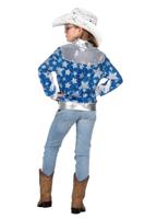 Glamorous blauw pailletten jasje sterren Glamorous blauw pailletten jasje sterren