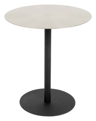 Zuiver Ronde Bijzettafel 'Snow' Staal, 40cm, kleur Zilver