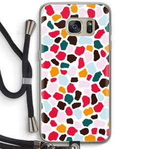 Colored Giraffe: Samsung Galaxy S7 Transparant Hoesje met koord