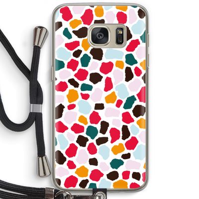 Colored Giraffe: Samsung Galaxy S7 Transparant Hoesje met koord