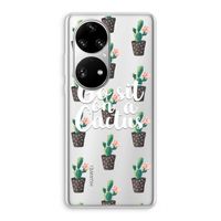 Cactus quote: Huawei P50 Pro Transparant Hoesje