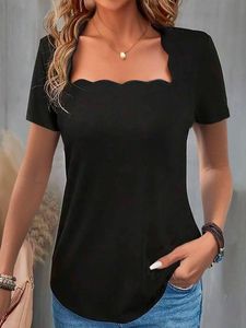 Casual Lace Collar T-Shirt