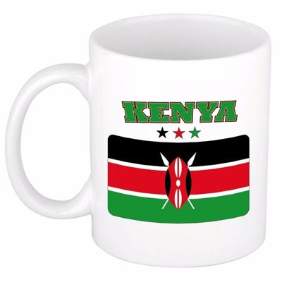 Koffie mok met vlag Kenia - drinkbeker - Keniaanse vlag - 300 ml - supporters Koffie mok met vlag Kenia - drinkbeker - Keniaanse vlag - 300 ml - supporters