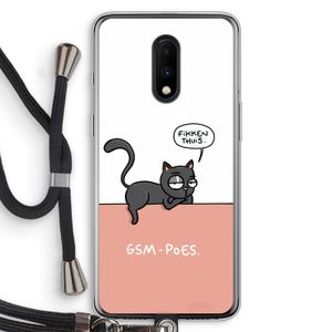 GSM poes: OnePlus 7 Transparant Hoesje met koord