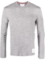 Thom Browne pull en maille à col rond - Gris