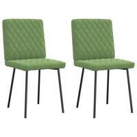 Eetkamerstoelen 2 st fluweel lichtgroen