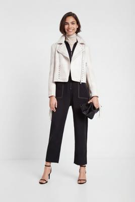 Bikerjack met franjes en studs - WHITE - 42 Bikerjack met franjes en studs - WHITE - 42