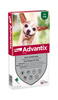 Advantix vlooien- en tekenpipet voor honden 40/200 (1,5 tot 4kg) 4 pipetten