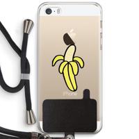 Banana: iPhone 5 / 5S / SE Transparant Hoesje met koord
