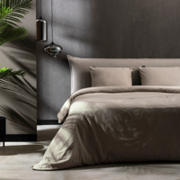 Flanel Dekbedovertrek + Hoeslaken - Taupe - Dekbed-Discounter.nl