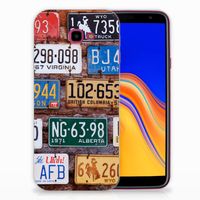 Samsung Galaxy J4 Plus (2018) Siliconen Hoesje met foto Kentekenplaten