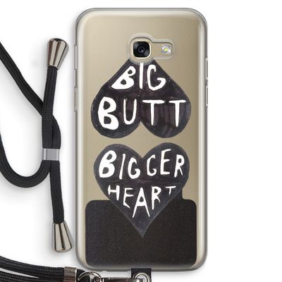 Big butt bigger heart: Samsung Galaxy A5 (2017) Transparant Hoesje met koord