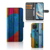 OPPO Reno4 Z | Book Style Case | Wood Heart - Cadeau voor je Vriend