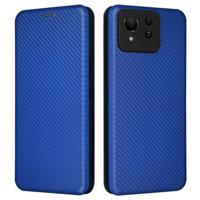 Asus Zenfone 11 Ultra Flip Hoesje - Koolstofvezel - Blauw