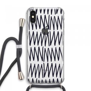 Marrakech Zigzag: iPhone XS Max Transparant Hoesje met koord