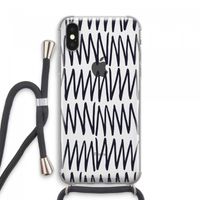 Marrakech Zigzag: iPhone XS Max Transparant Hoesje met koord