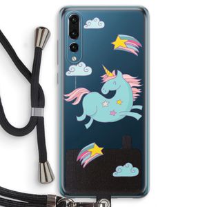 Vliegende eenhoorn: Huawei P20 Pro Transparant Hoesje met koord