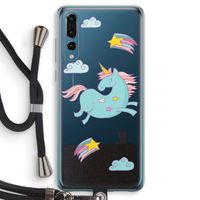 Vliegende eenhoorn: Huawei P20 Pro Transparant Hoesje met koord