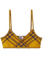 Burberry soutien-gorge à carreaux - Jaune