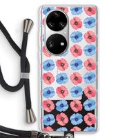 Klaproosjes: Huawei P50 Pro Transparant Hoesje met koord