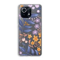 Flowers with blue leaves: Xiaomi Mi 11 Transparant Hoesje
