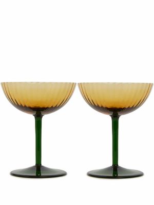 La DoubleJ lot de deux verres à champagne - Jaune