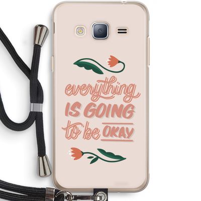 Optimistic flower girl: Samsung Galaxy J3 (2016) Transparant Hoesje met koord