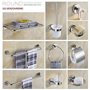 badkameraccessoireset handdoekenrek toiletrolhouder nieuw ontwerp schattig creatief eigentijds traditioneel roestvrij staal koolstofarm staal metaal 1pc - badkamer enkel dubbel Lightinthebox