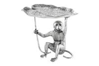 Side table WILDLIFE MONKEY 55cm silver - 44836