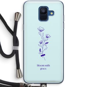Bloom with grace: Samsung Galaxy A6 (2018) Transparant Hoesje met koord