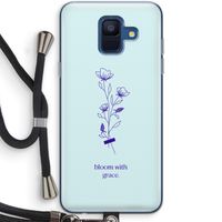 Bloom with grace: Samsung Galaxy A6 (2018) Transparant Hoesje met koord