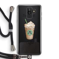 But first coffee: Samsung Galaxy J8 (2018) Transparant Hoesje met koord