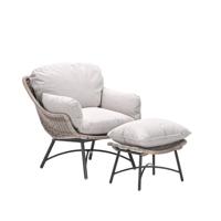 Logan Fauteuil Voetenbank Vintage Willow - Garden impressions