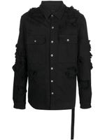Rick Owens DRKSHDW surchemise à effet usé - Noir