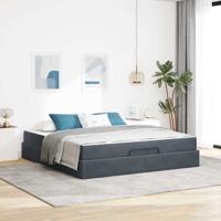 Bedframe Donkergrijs 180 x 200 cm Fluweel