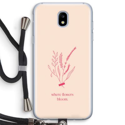 Where flowers bloom: Samsung Galaxy J5 (2017) Transparant Hoesje met koord