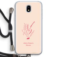 Where flowers bloom: Samsung Galaxy J5 (2017) Transparant Hoesje met koord