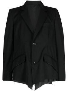 sulvam blazer en laine à design asymétrique - Noir