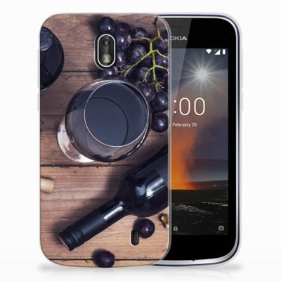Nokia 1 | Siliconen Case | Wijn