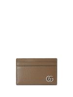 Gucci GG Marmont leather card holder - Marron