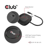 CLUB3D USB Type C 3.2 Gen 1 Multi Stream Transport (MST)Hub DisplayPort1.4 Triple Monitor - thumbnail