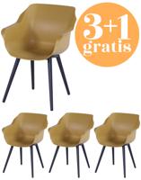 4 x Hartman Sophie Studio dining armstoel Curry Yellow