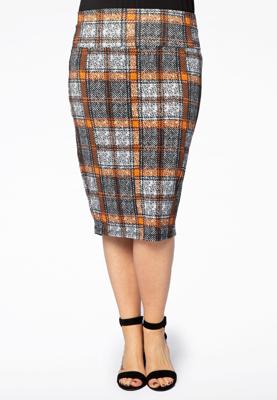 Yoek Skirt CHECK | Grijs | Maat 54/56
