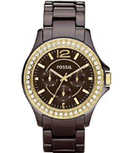 Horlogeband Fossil CE1044 Keramiek Bruin 18mm