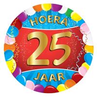 Bierviltjes 25 jaar - 25x stuks - multicolor - verjaardag/feest - feestartikelen