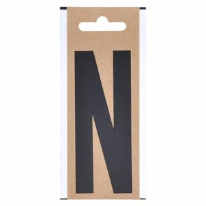 Huisvuil containersticker letter N 10 cm