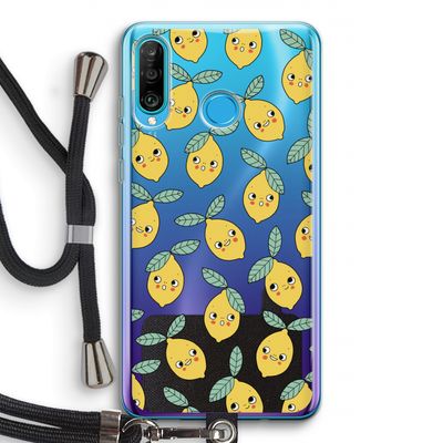 Citroenen: Huawei P30 Lite Transparant Hoesje met koord