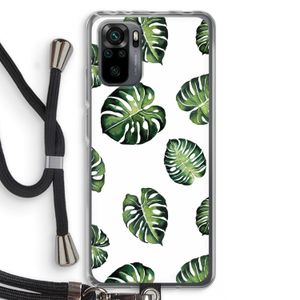Tropische bladeren: Xiaomi Redmi Note 10 Pro Transparant Hoesje met koord