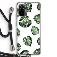 Tropische bladeren: Xiaomi Redmi Note 10 Pro Transparant Hoesje met koord