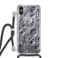 Maanlandschap: iPhone XS Transparant Hoesje met koord